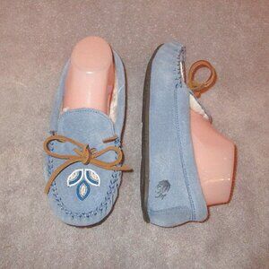 Manitobah Kayak Anishinabie Moccasins Size 8 Beaded Suede Flat Shoe Native Cree